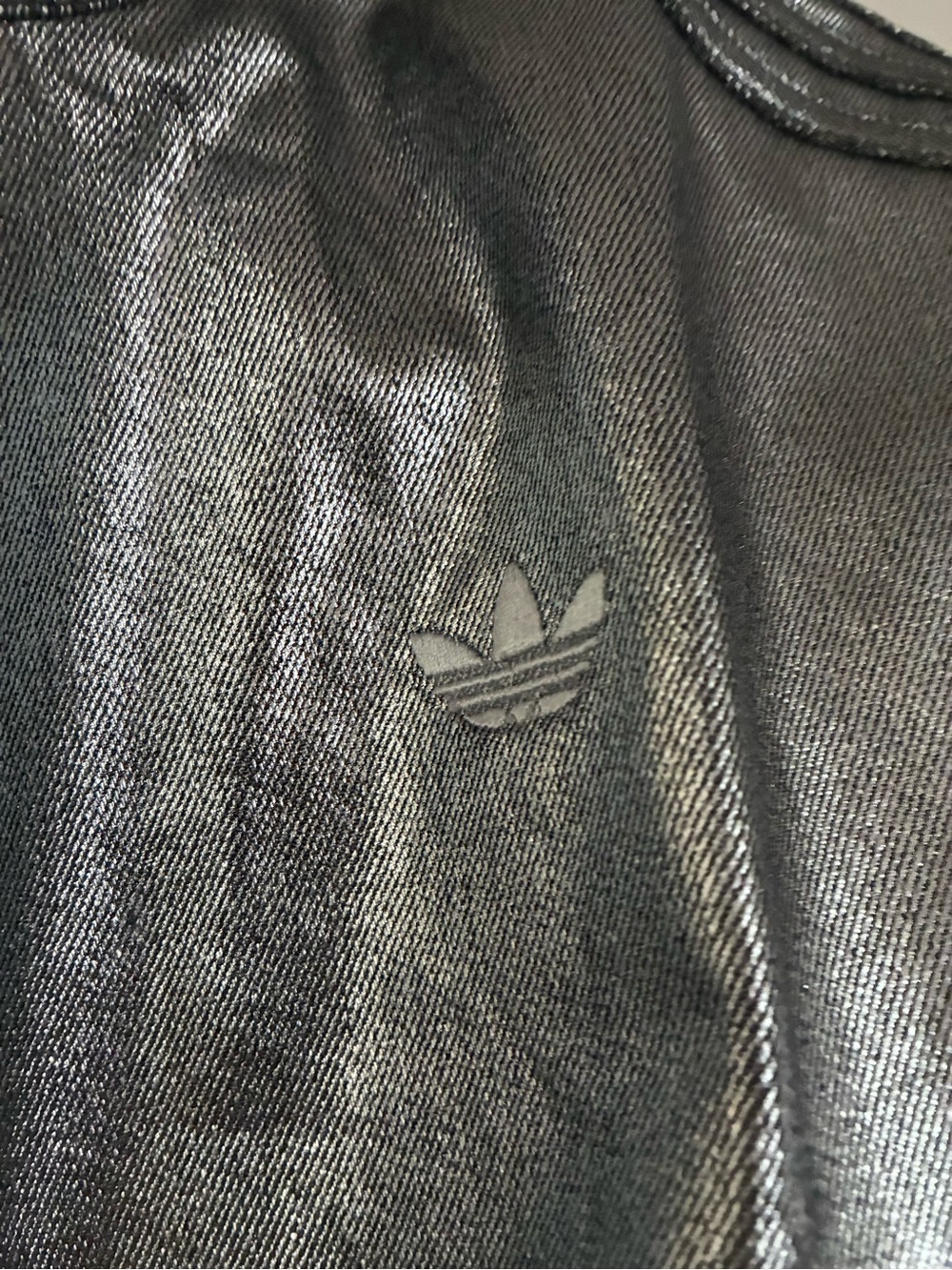 adidas Silver Metallic Track Jacket and Pants Set - Picture 6 of 7